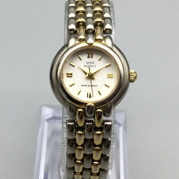 Vintage Anne Klein II Two-Tone Roman Numeral Watch Vintage Two-tone Anne Klein II Watch | Office Watch for  main image 4